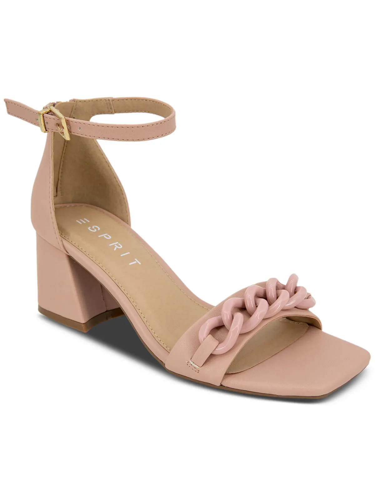 Jessa Womens Faux Leather Heels Ankle Strap