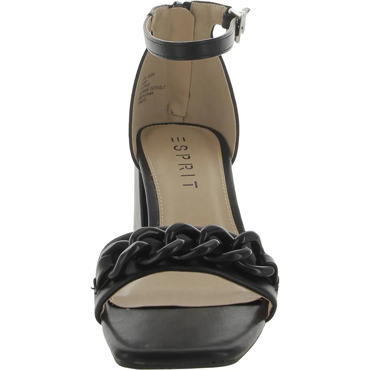 Jessa Womens Faux Leather Heels Ankle Strap