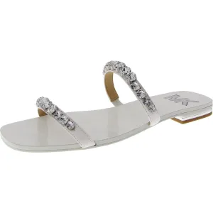 Jessa Womens Faux Leather Slide Sandals