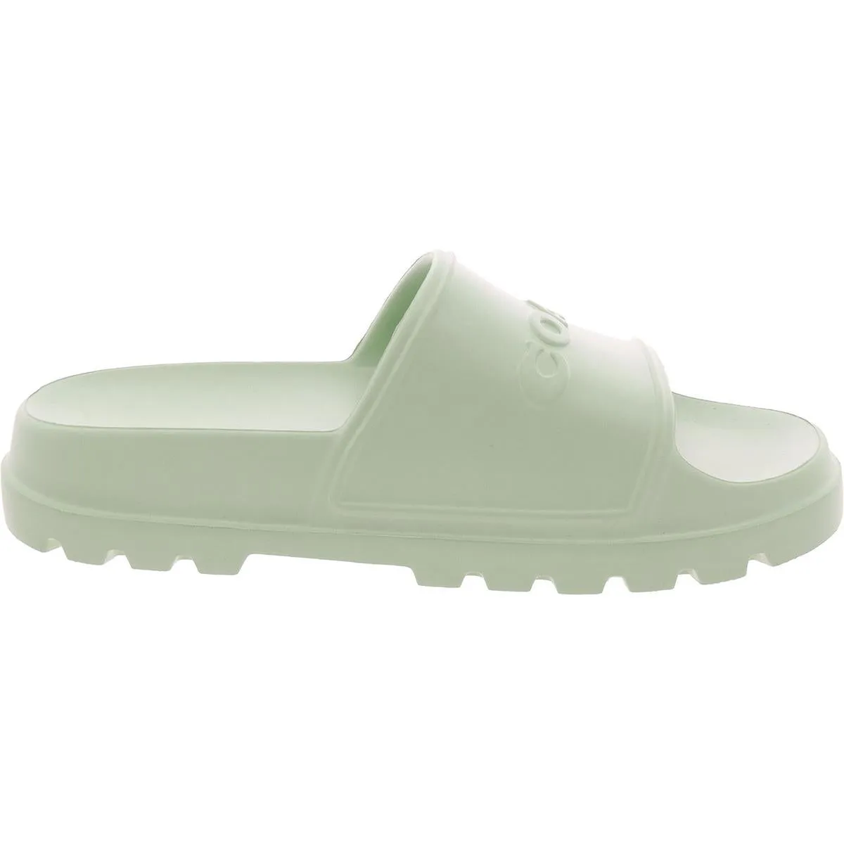 Jesse Womens Slip On Lugged Sole Slide Sandals
