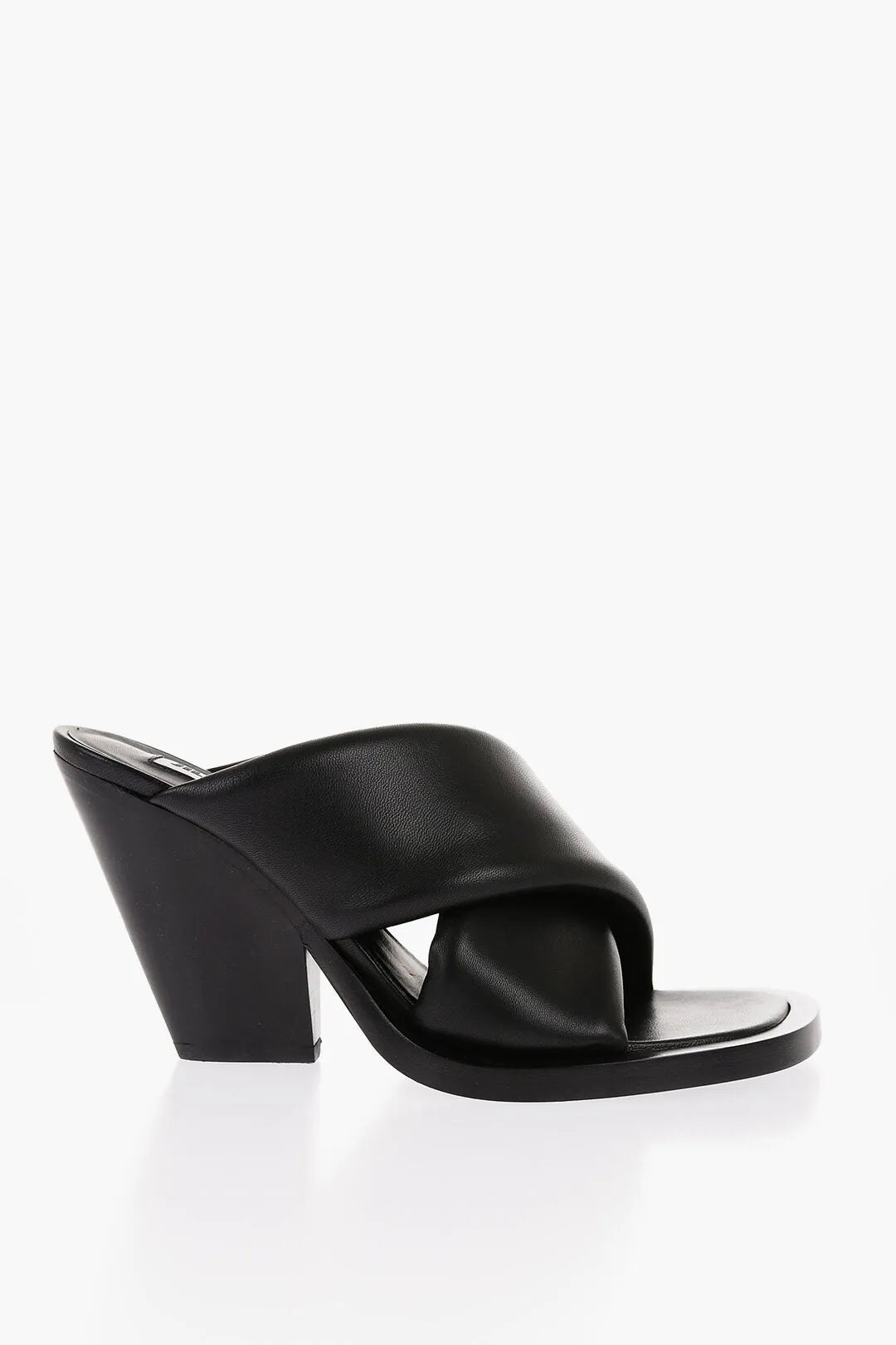 Jil Sander Criss Cross Designed Leather Mules 10Cm