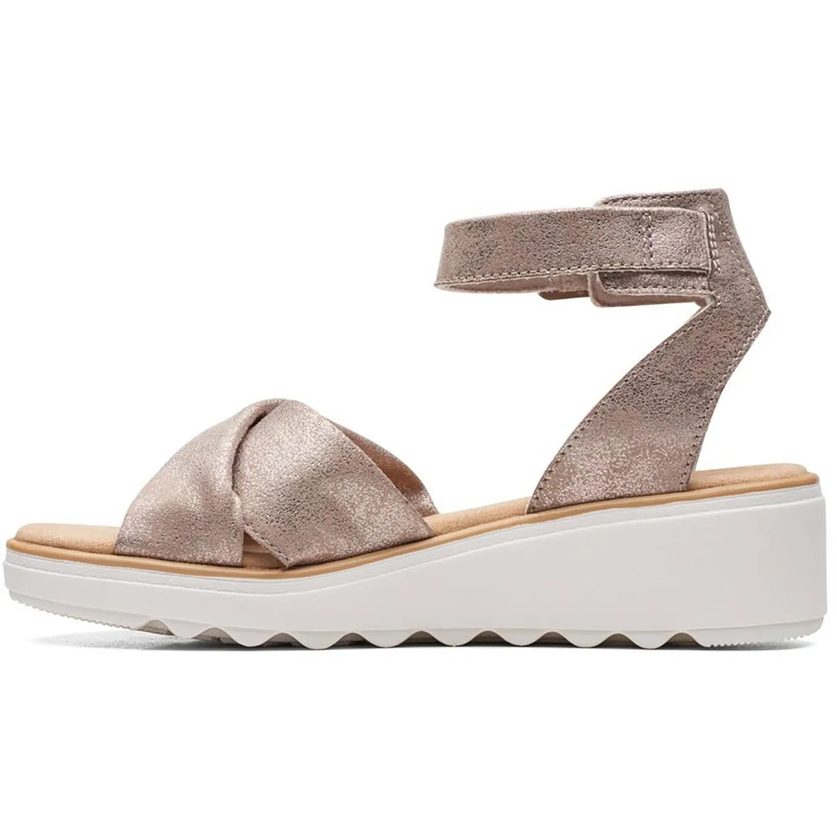 Jillian Bella Womens Padded Insole Open Toe Wedge Sandals