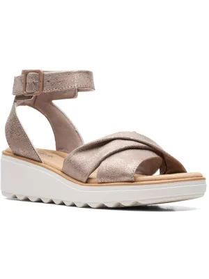 Jillian Bella Womens Padded Insole Open Toe Wedge Sandals