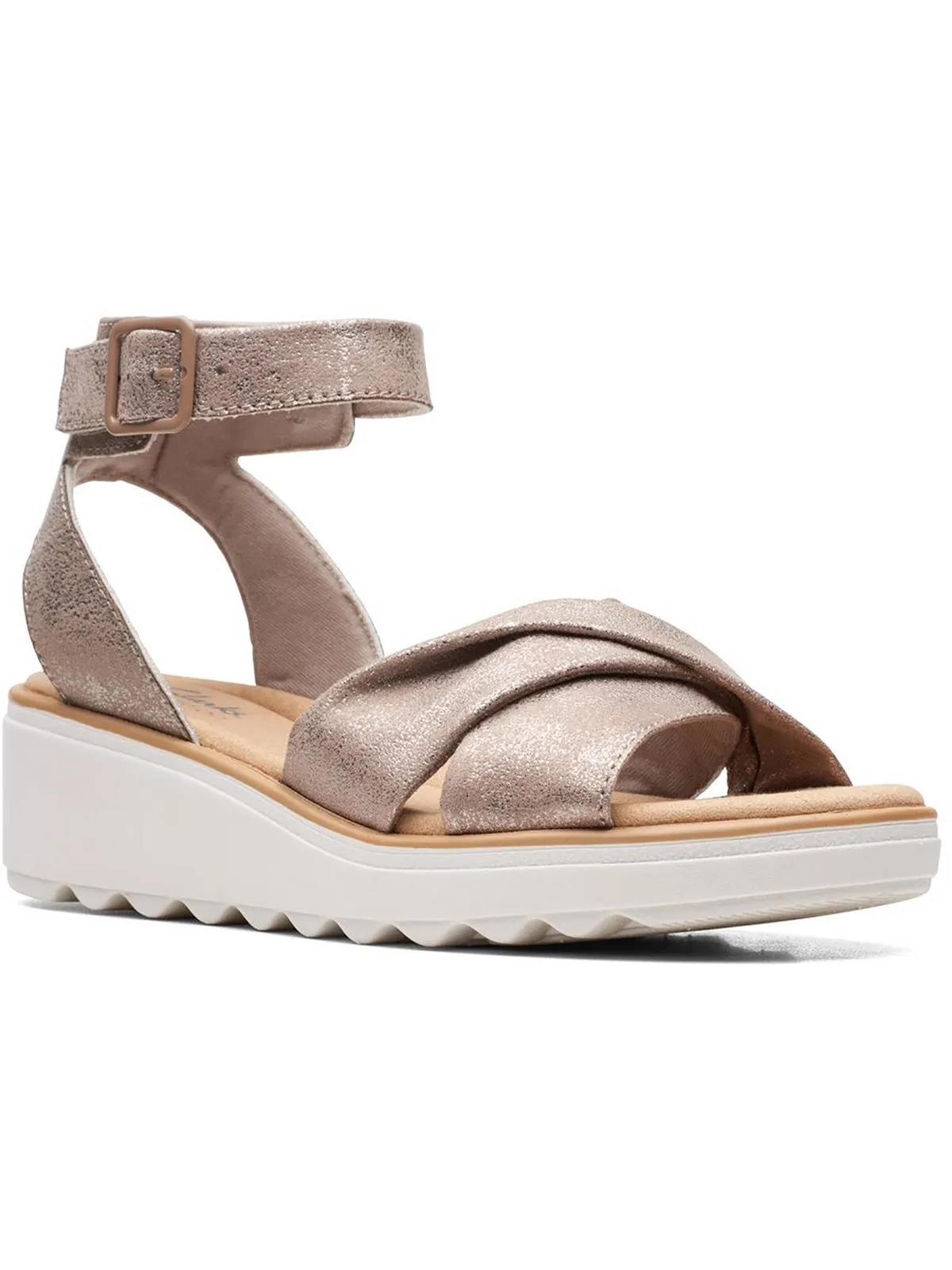 Jillian Bella Womens Padded Insole Open Toe Wedge Sandals