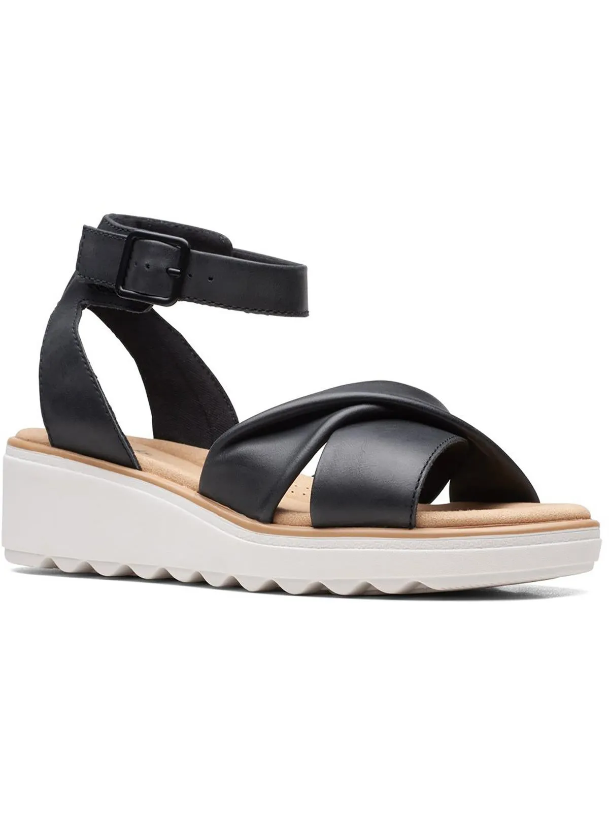 Jillian Bella Womens Padded Insole Open Toe Wedge Sandals
