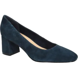 Jillian Womens Solid Leather Block Heels