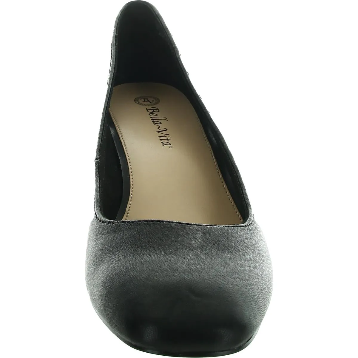 Jillian Womens Solid Leather Block Heels