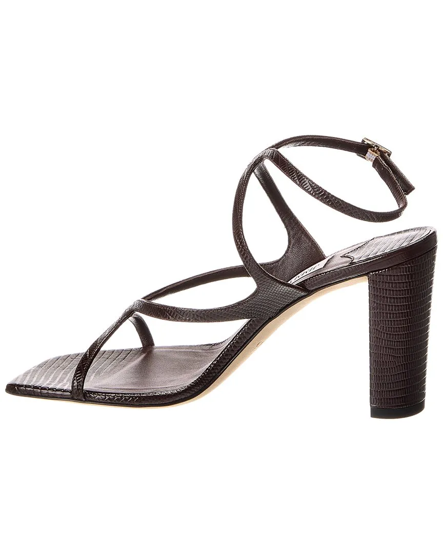 Jimmy Choo Azie 85 Lizard-Embossed Leather Sandal