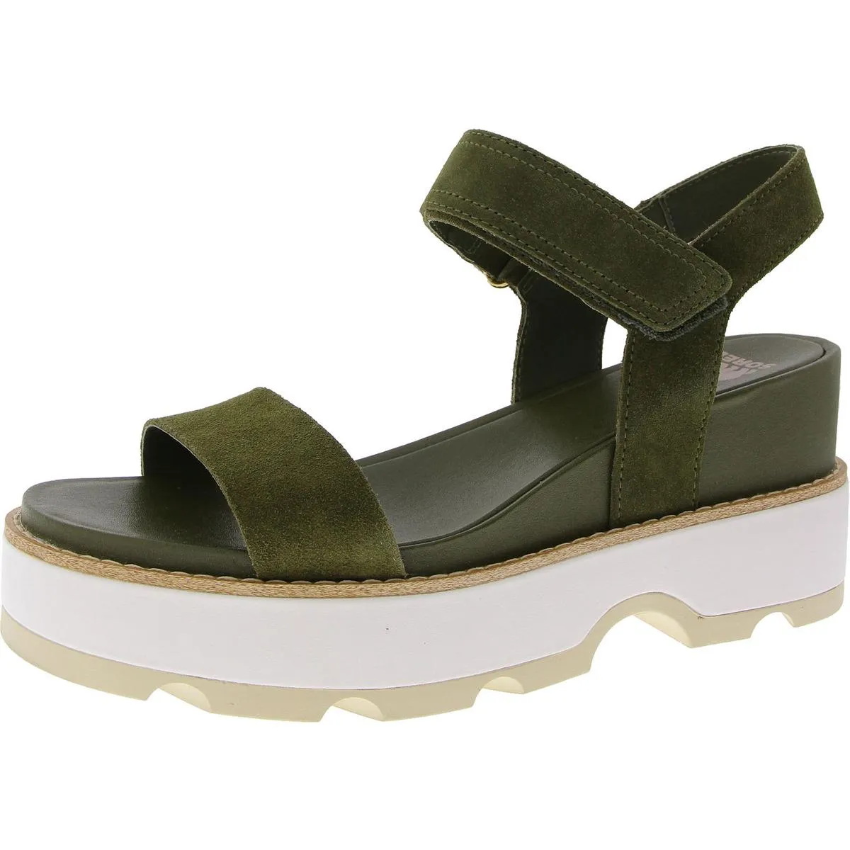 Joanie IV Womens Leather Slip On Wedge Sandals