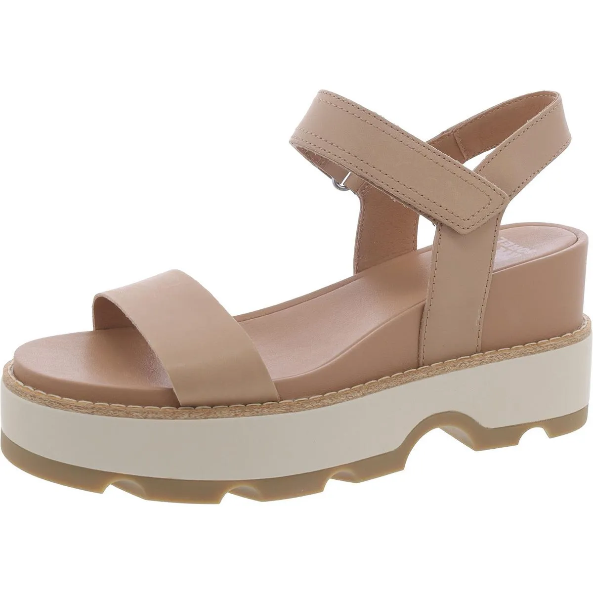 Joanie IV Womens Leather Slip On Wedge Sandals