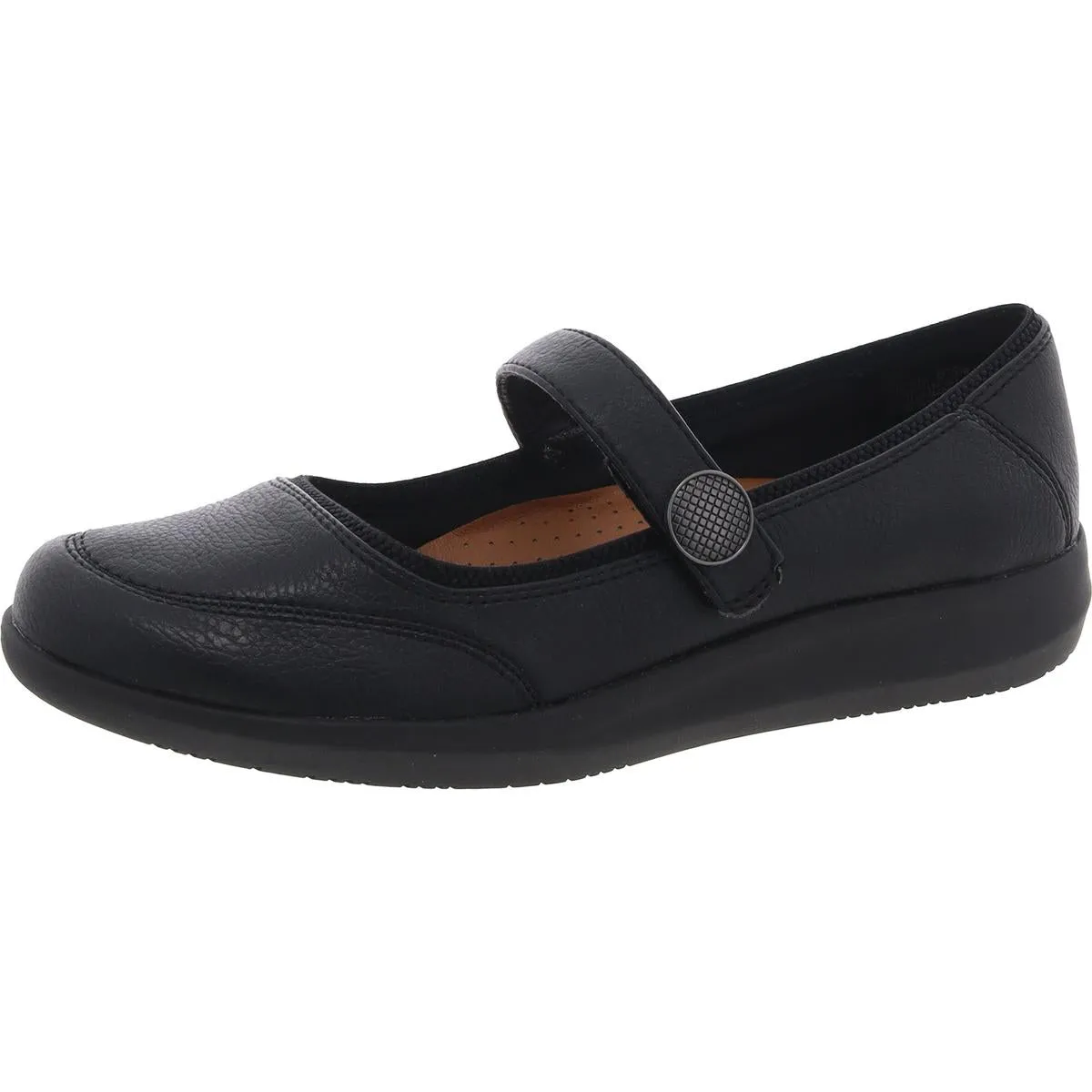 Joesie  Womens Solid Faux Leather Mary Janes