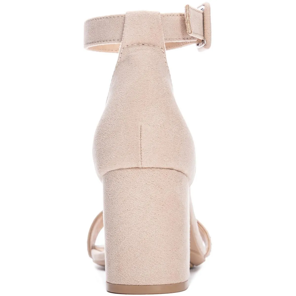 Jolly Womens Faux Suede Ankle Strap Block Heels