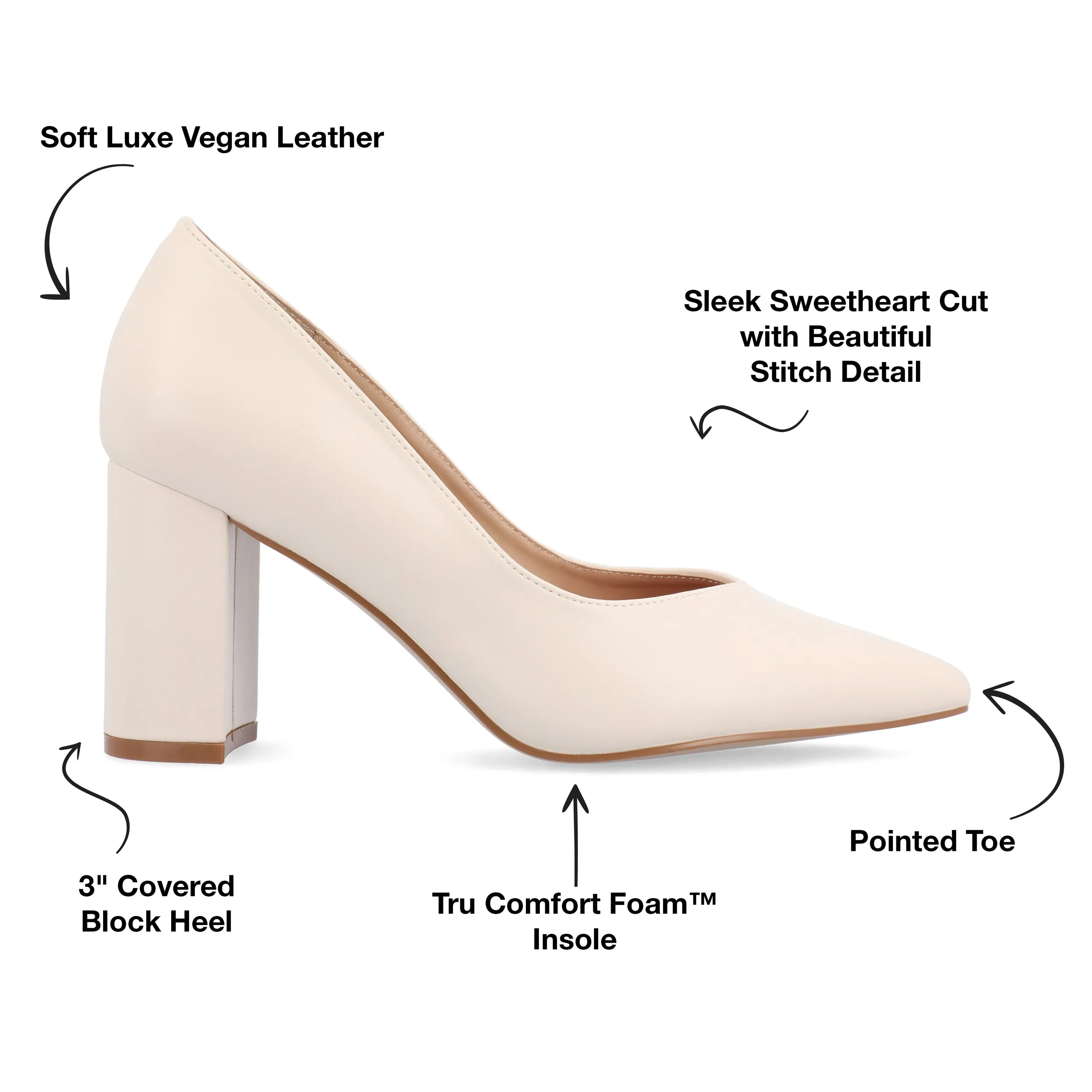 Journee Collection Women's SuperNatural Tru Comfort Foam SIMONNE Pumps Cool Shades