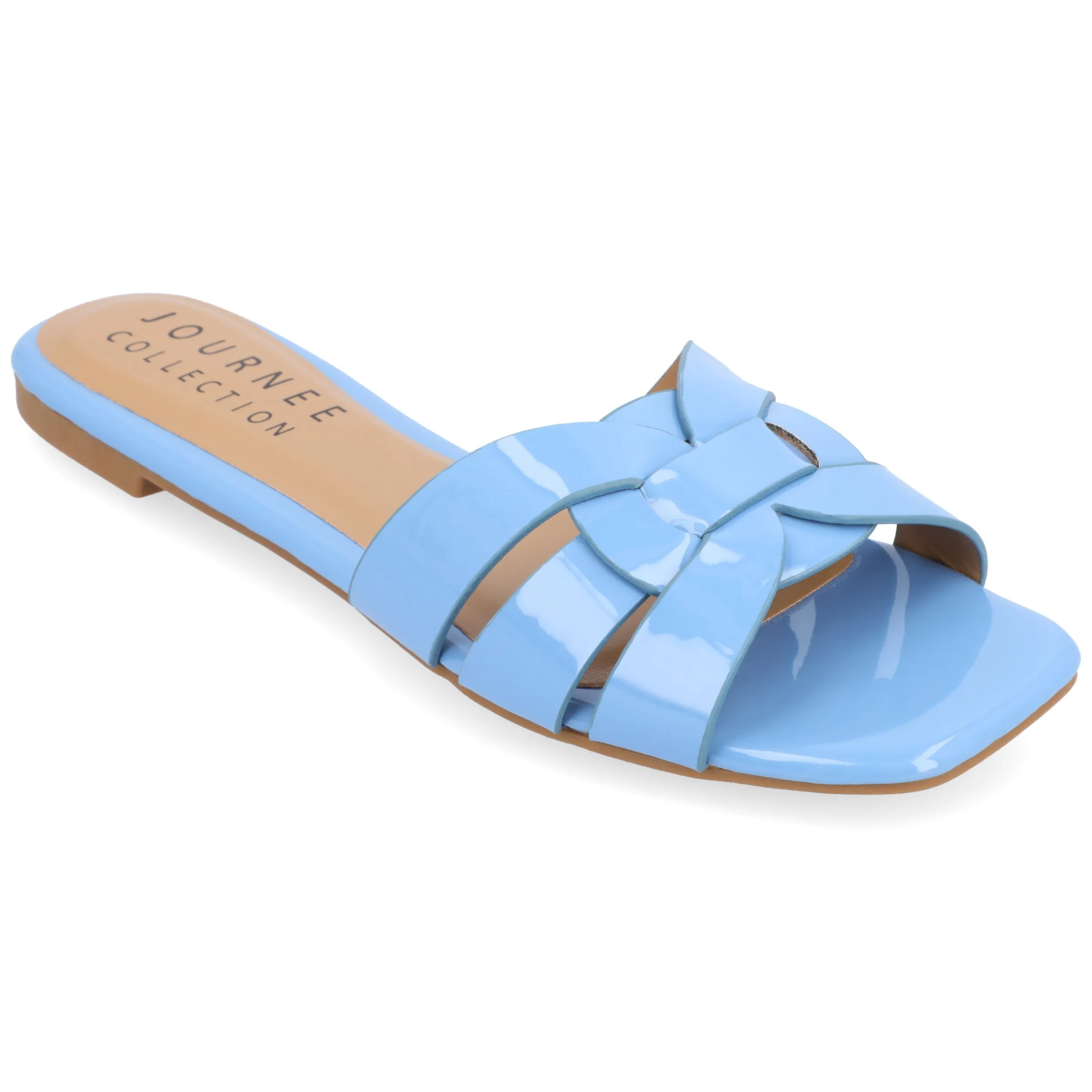 Journee Womens Arrina Wide Width Flat Sandals
