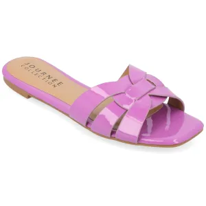 Journee Womens Arrina Wide Width Flat Sandals
