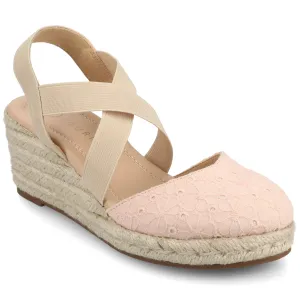 Journee Women's Ashlee Medium and Wide Width Espadrille Wedge Sandals