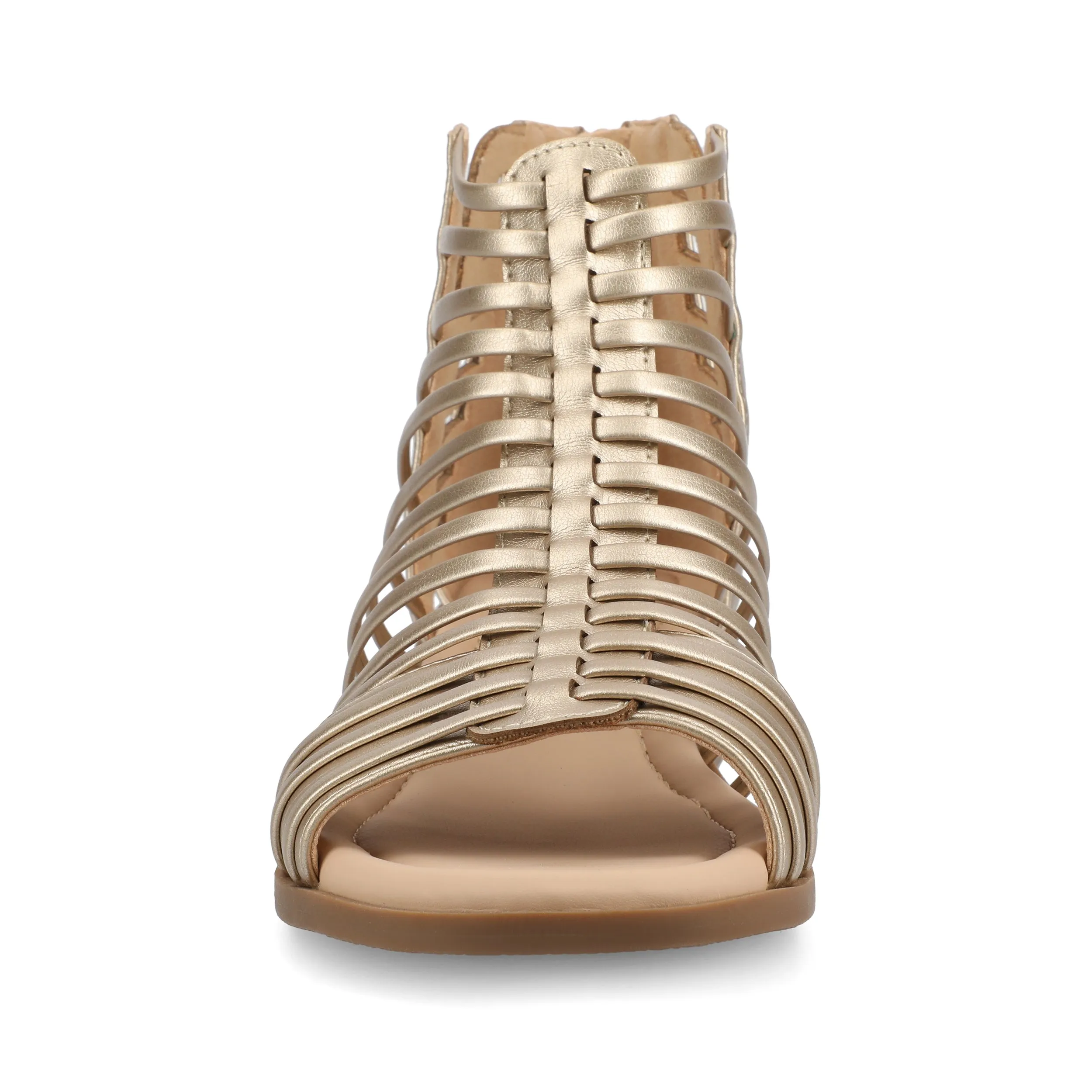 Journee Women's Delilah Medium and Wide Width Sliver Wedge Sandals