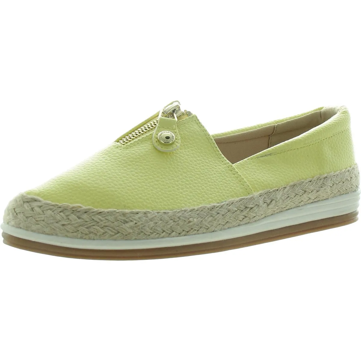 Joy Womens Zipper Faux Leather Loafers