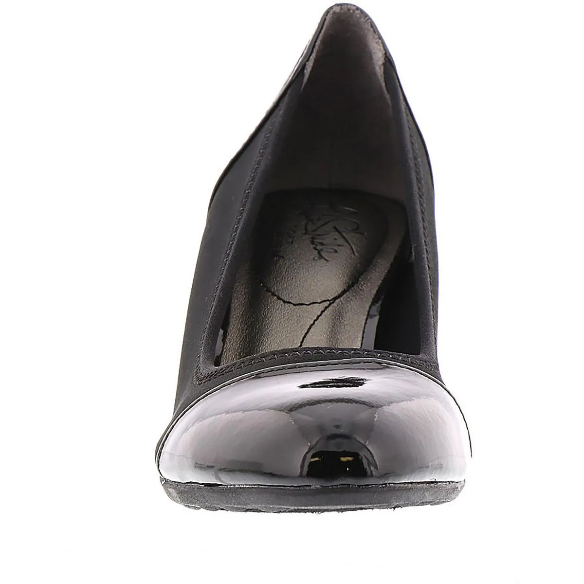 Juliana Stretch Womens Patent Slip On Wedge Heels