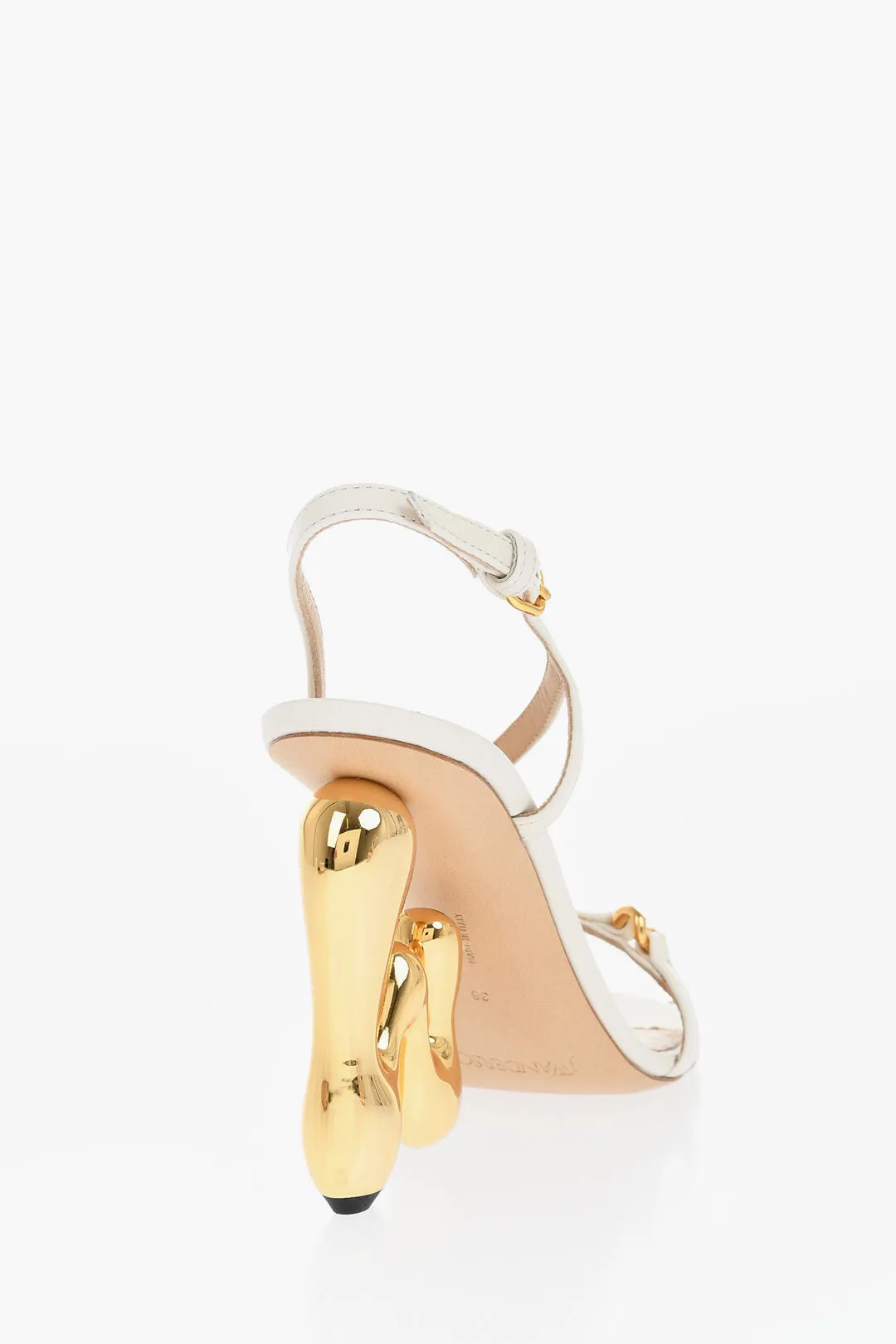 J.w.anderson Leather Letter Sandals With Statement Heel 10 Cm
