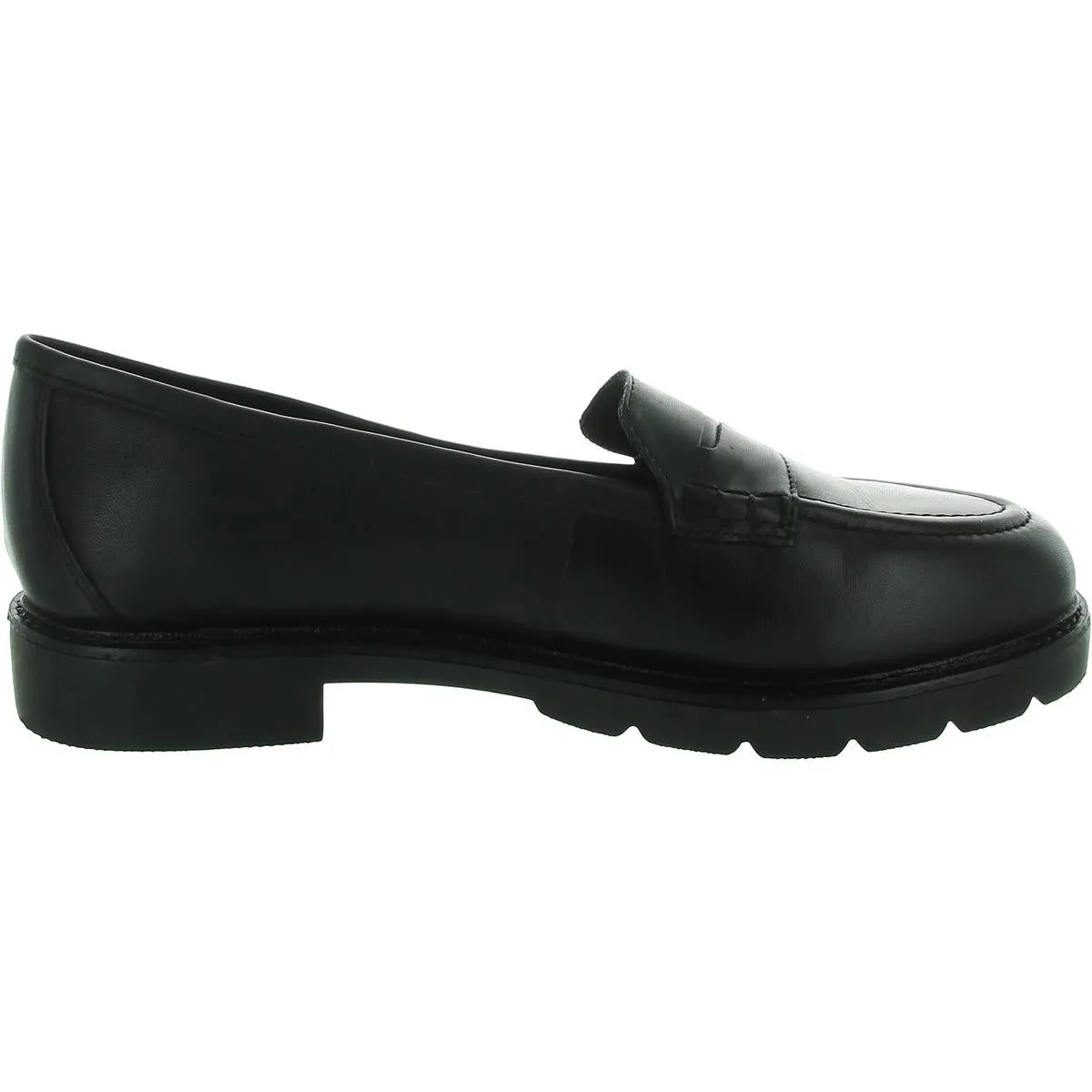 Kacey Penny Womens Padded Insole Leather Loafers