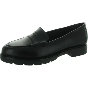 Kacey Penny Womens Padded Insole Leather Loafers