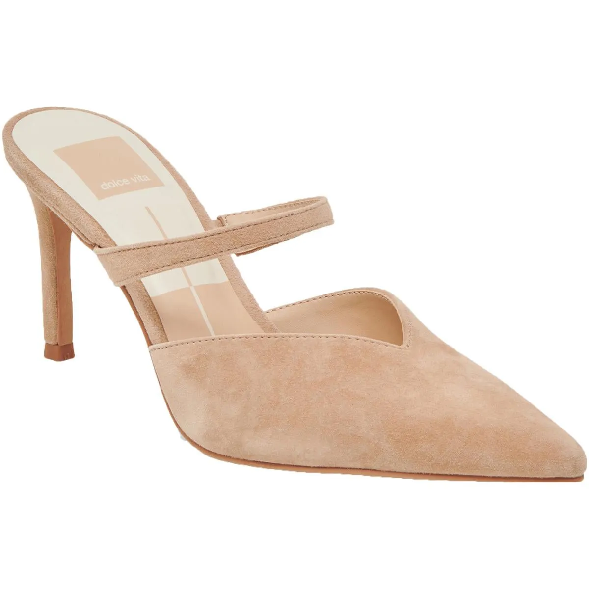 Kanika Womens Suede Pointed Toe Mules