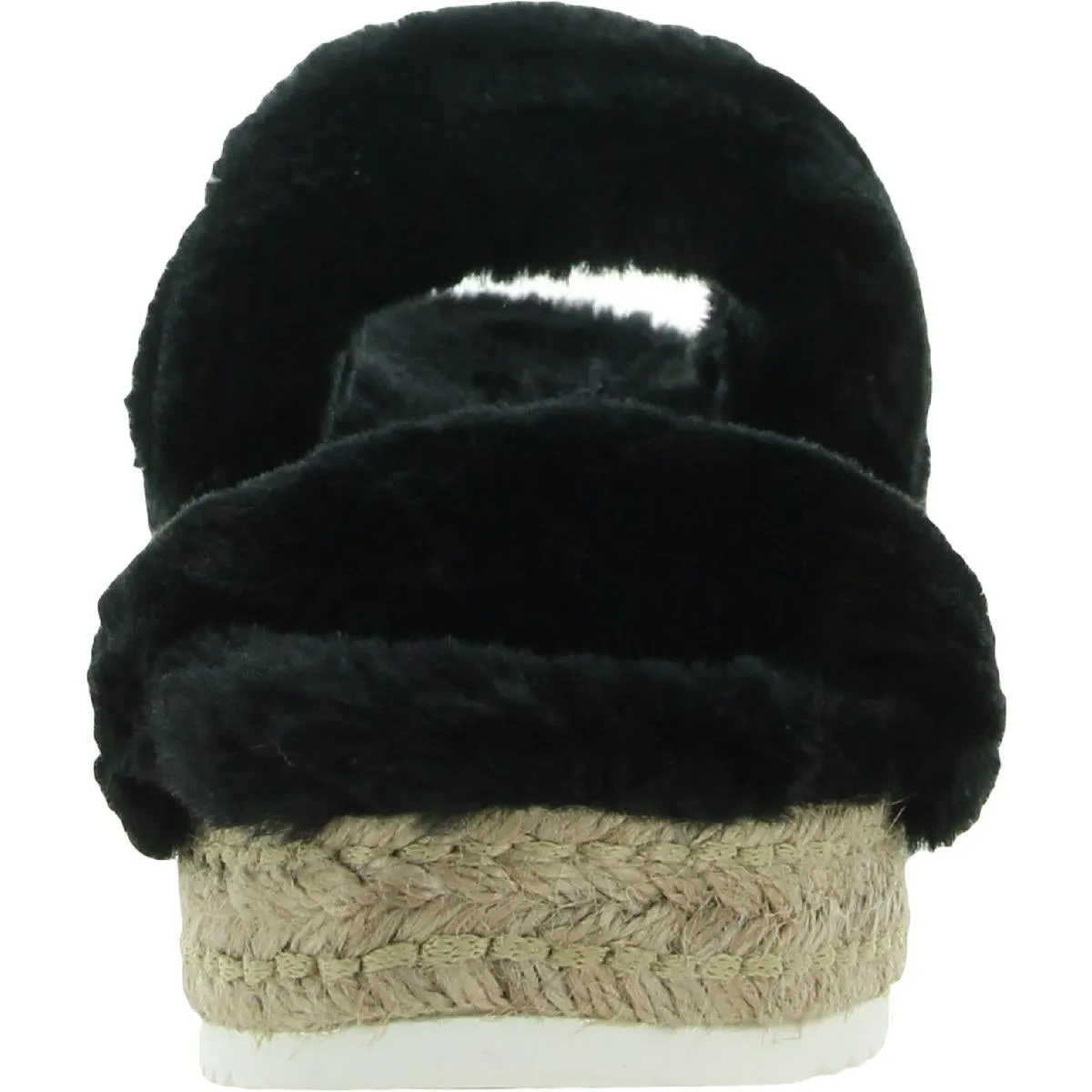 Katana Womens Faux Fur Open Toe Platform Sandals