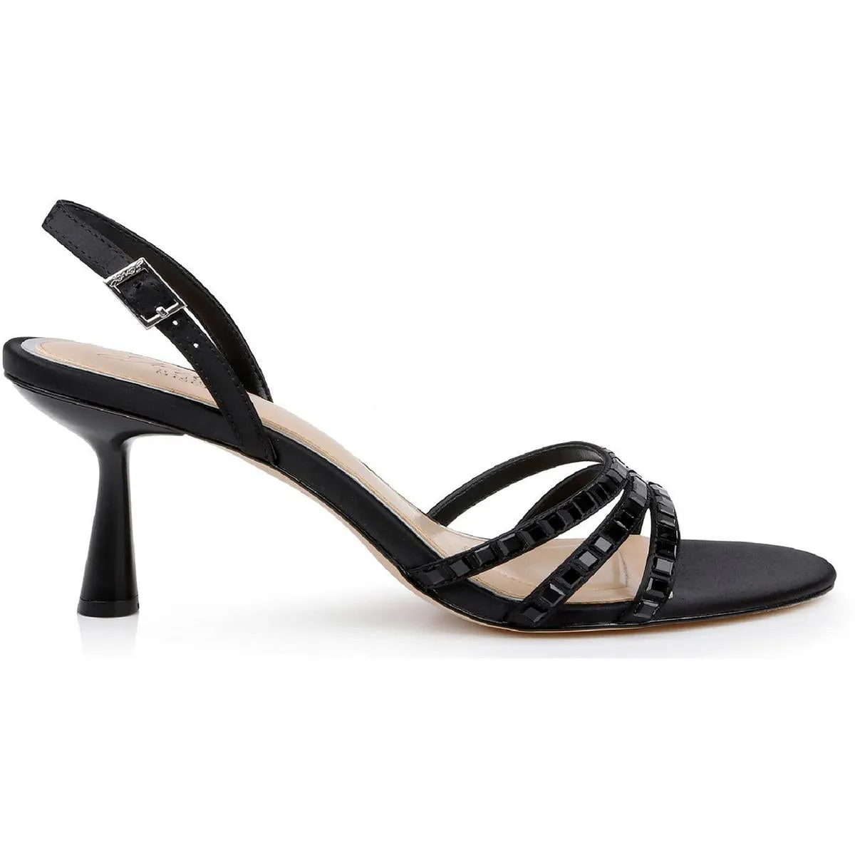 KATHRYN Womens Adjustable Faux Suede Slingback Heels