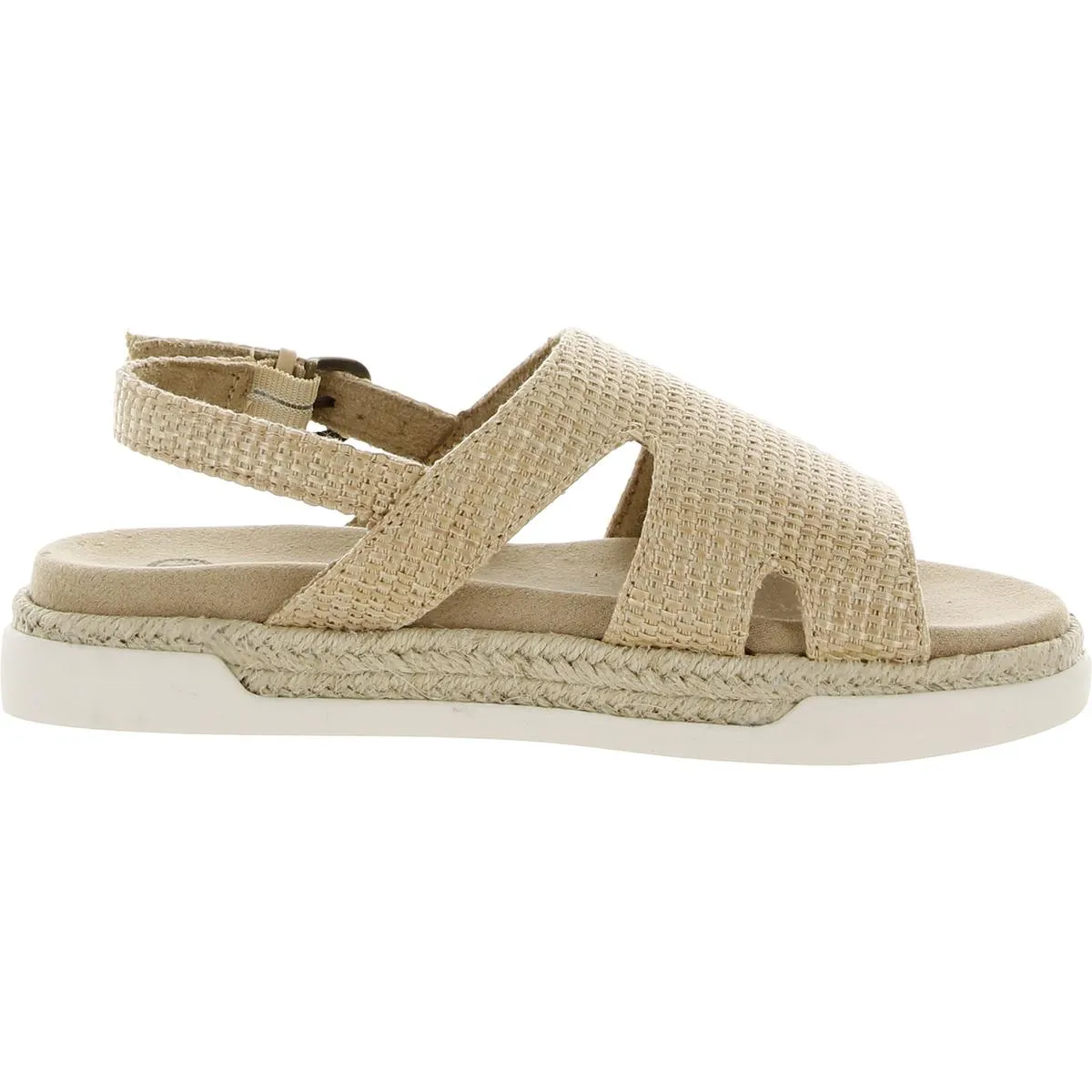Kato Womens Woven Cut-Out Slingback Sandals