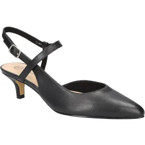KAYCE Womens Adjustable Leather Slingback Heels