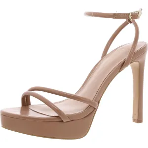 Kendi Womens Patent Platform Ankle Strap