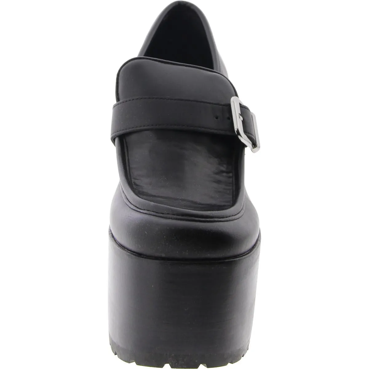 Kerigan Womens Faux Leather Platform Loafer Heels
