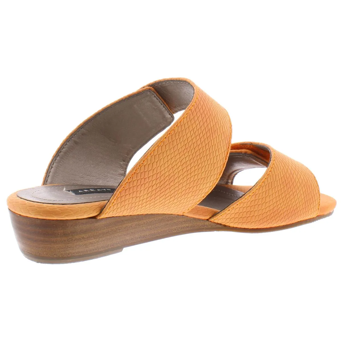 Key West Womens Faux Leather Snake Embossed Wedge Sandals