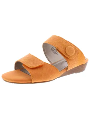 Key West Womens Faux Leather Snake Embossed Wedge Sandals