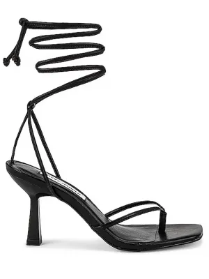 Khari  Womens Ankle Tie Thong Heels