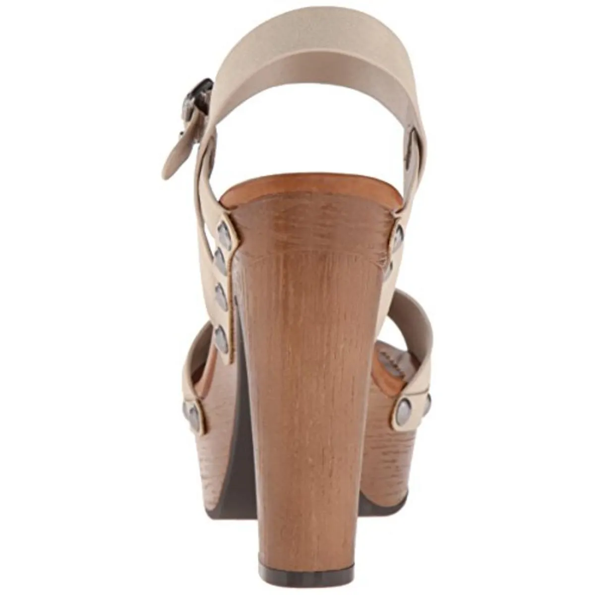 Kiana Womens Faux Leather Studded Platform Sandals