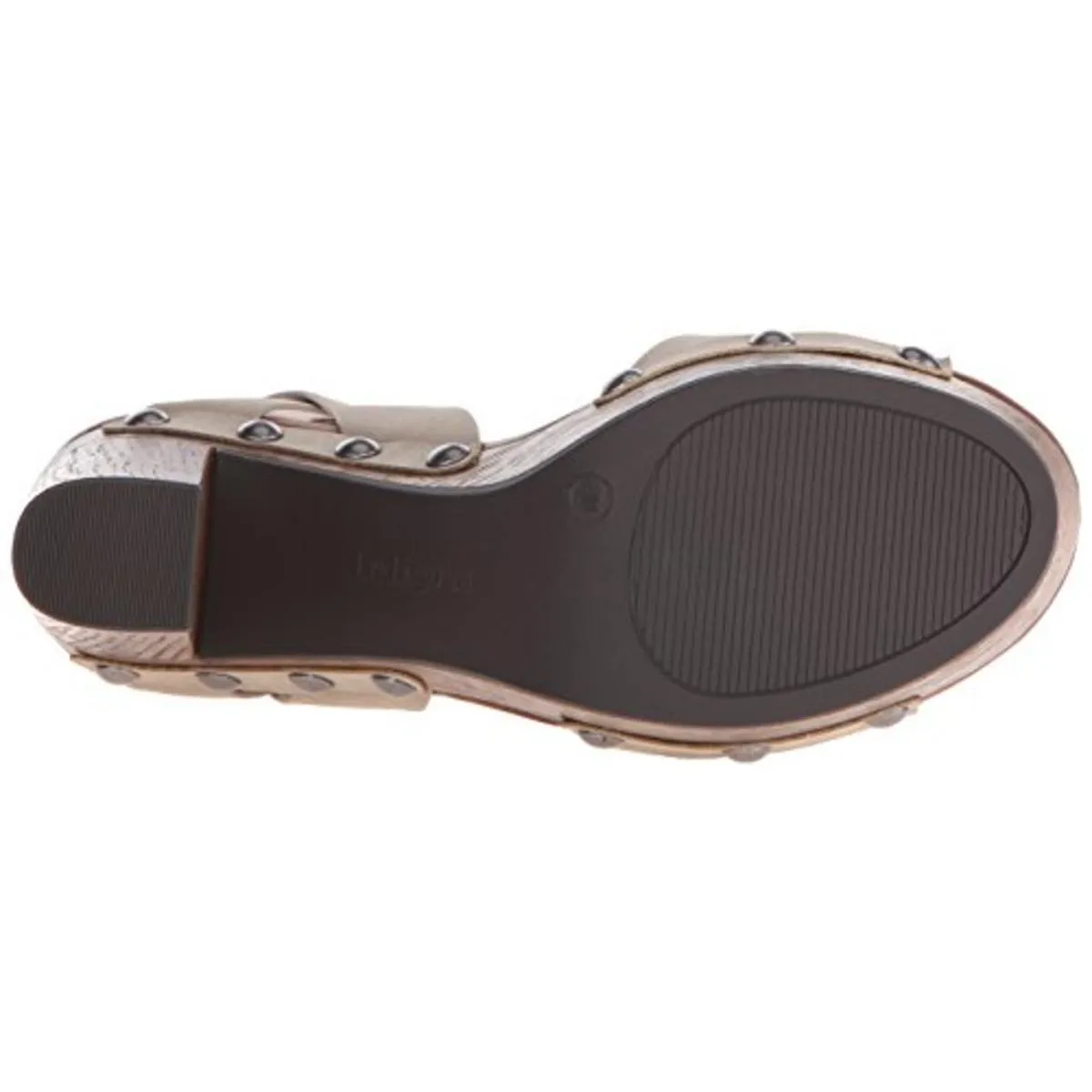 Kiana Womens Faux Leather Studded Platform Sandals