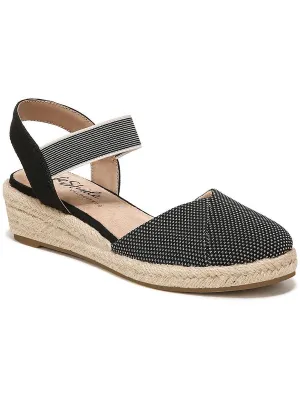 Kimmie Womens Ankle Strap Closed Toe Wedge Sandals
