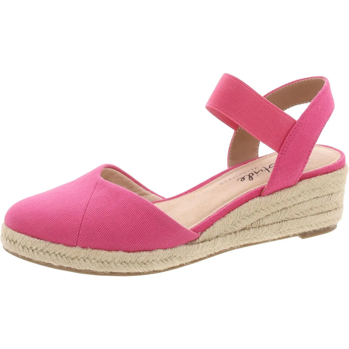 Kimmie Womens Ankle Strap Closed Toe Wedge Sandals