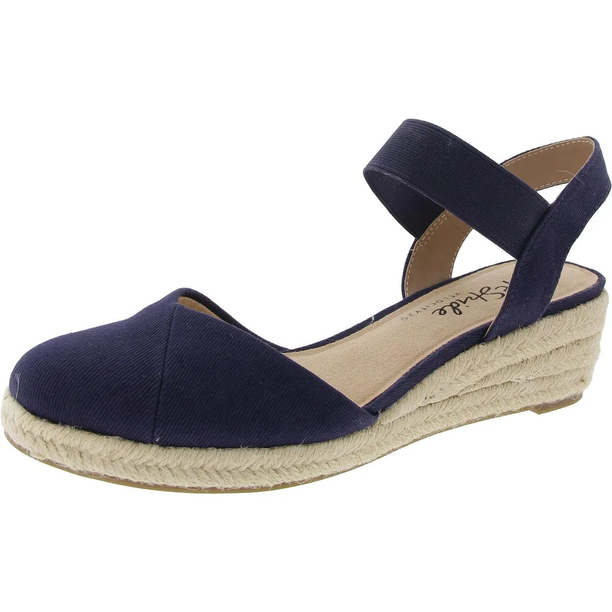 Kimmie Womens Ankle Strap Closed Toe Wedge Sandals