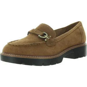 Kinndle Womens Leather Chain Loafers