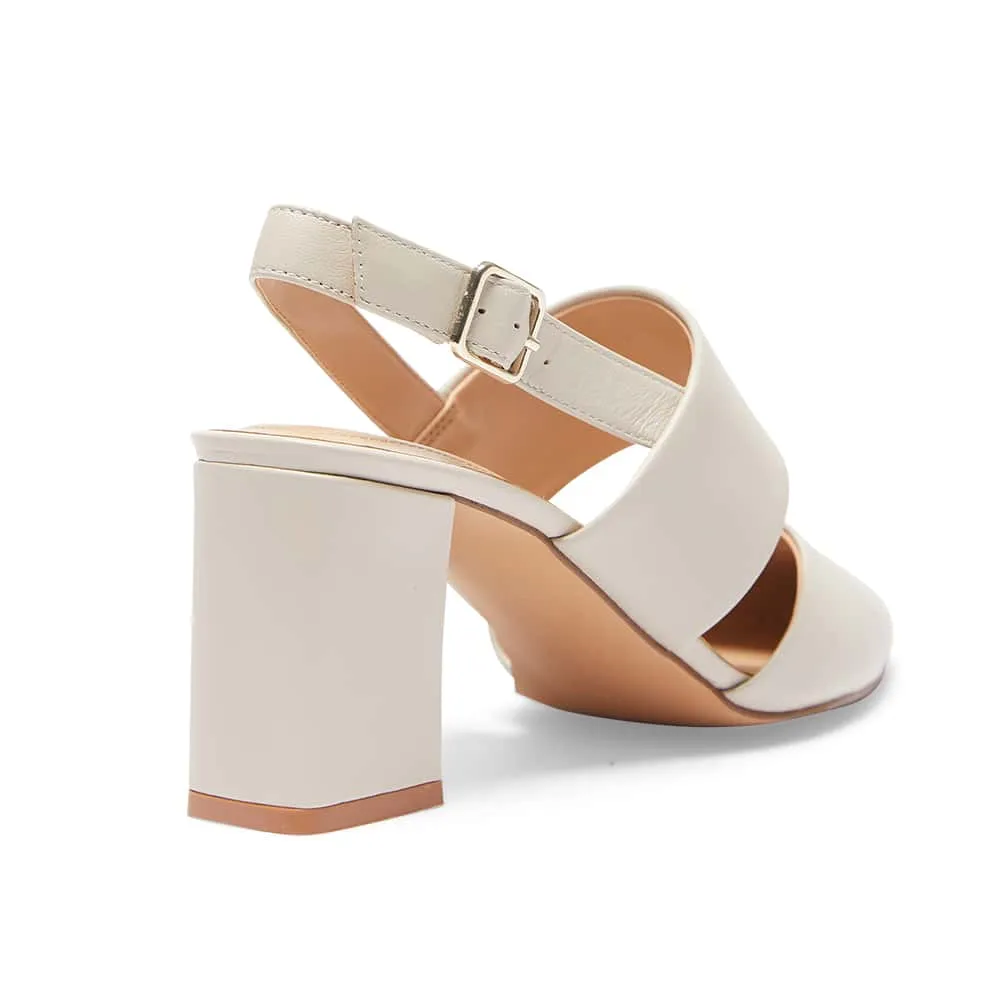 Kitson Heel in Ivory Leather