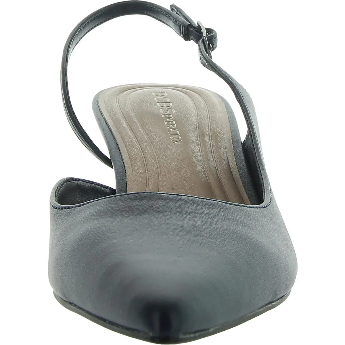 Kittie 2 Womens Faux Leather Buckle Slingback Heels