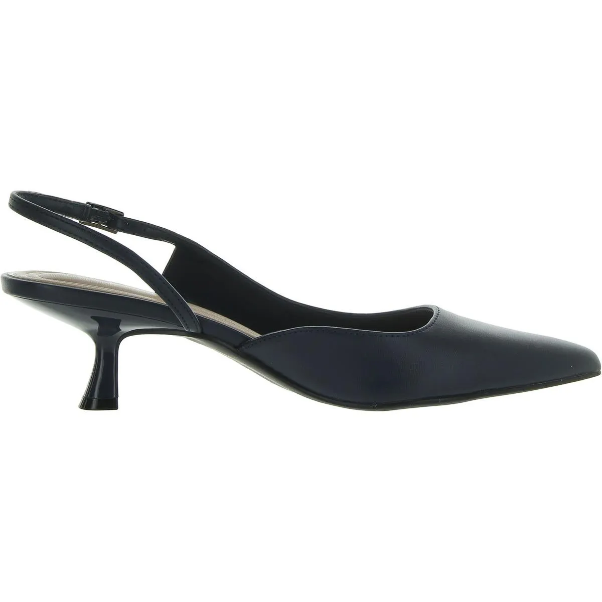 Kittie 2 Womens Faux Leather Buckle Slingback Heels