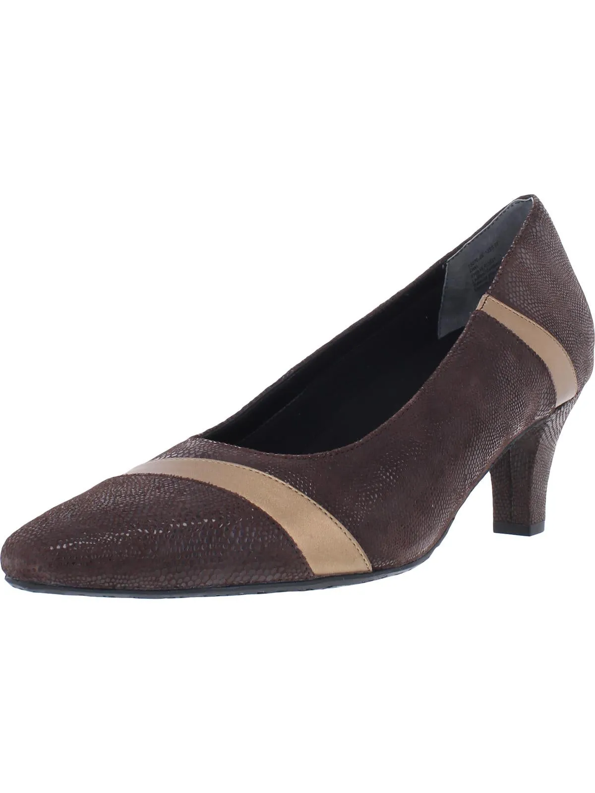 Kiwi Womens Leather Embossed Dress Heels