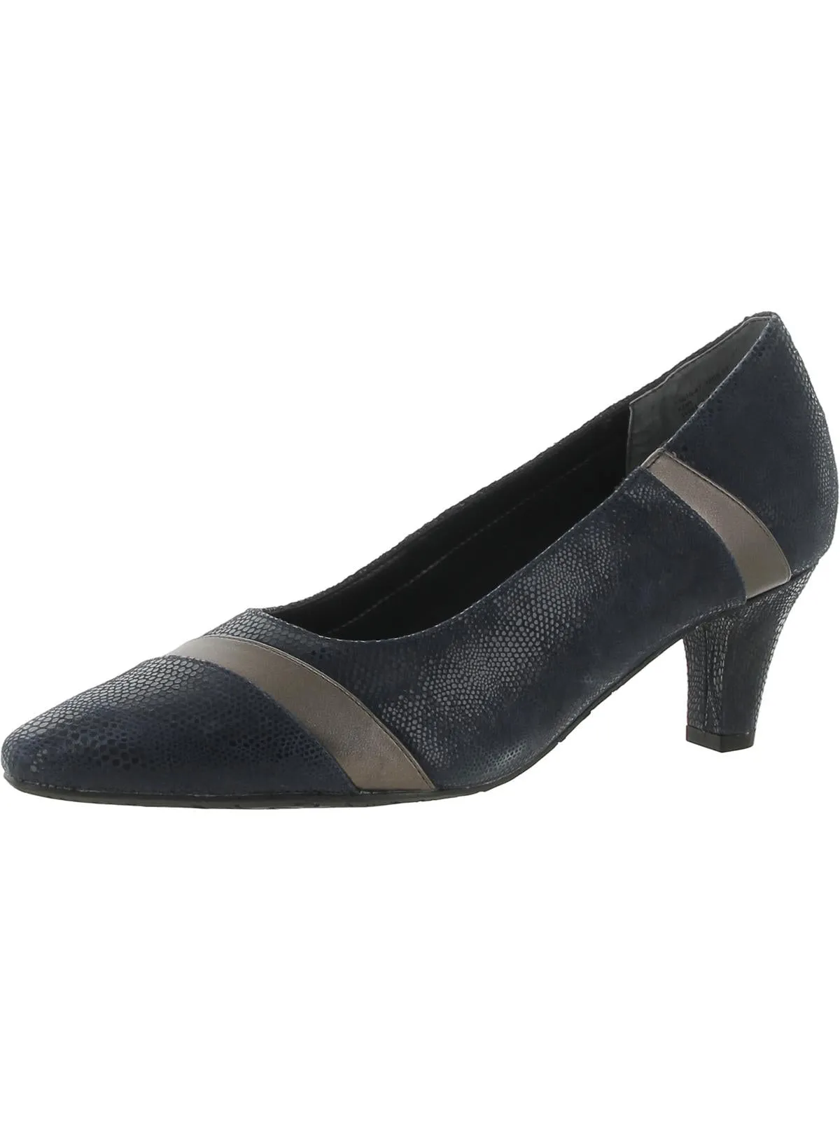 Kiwi Womens Leather Embossed Dress Heels