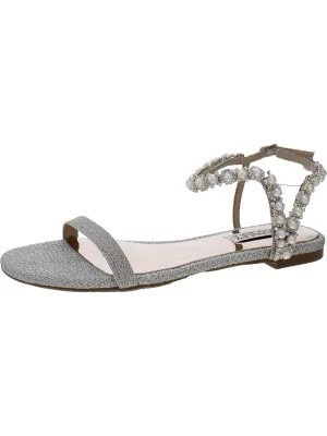 Klare Womens Embellished Strap Fat Ankle Strap