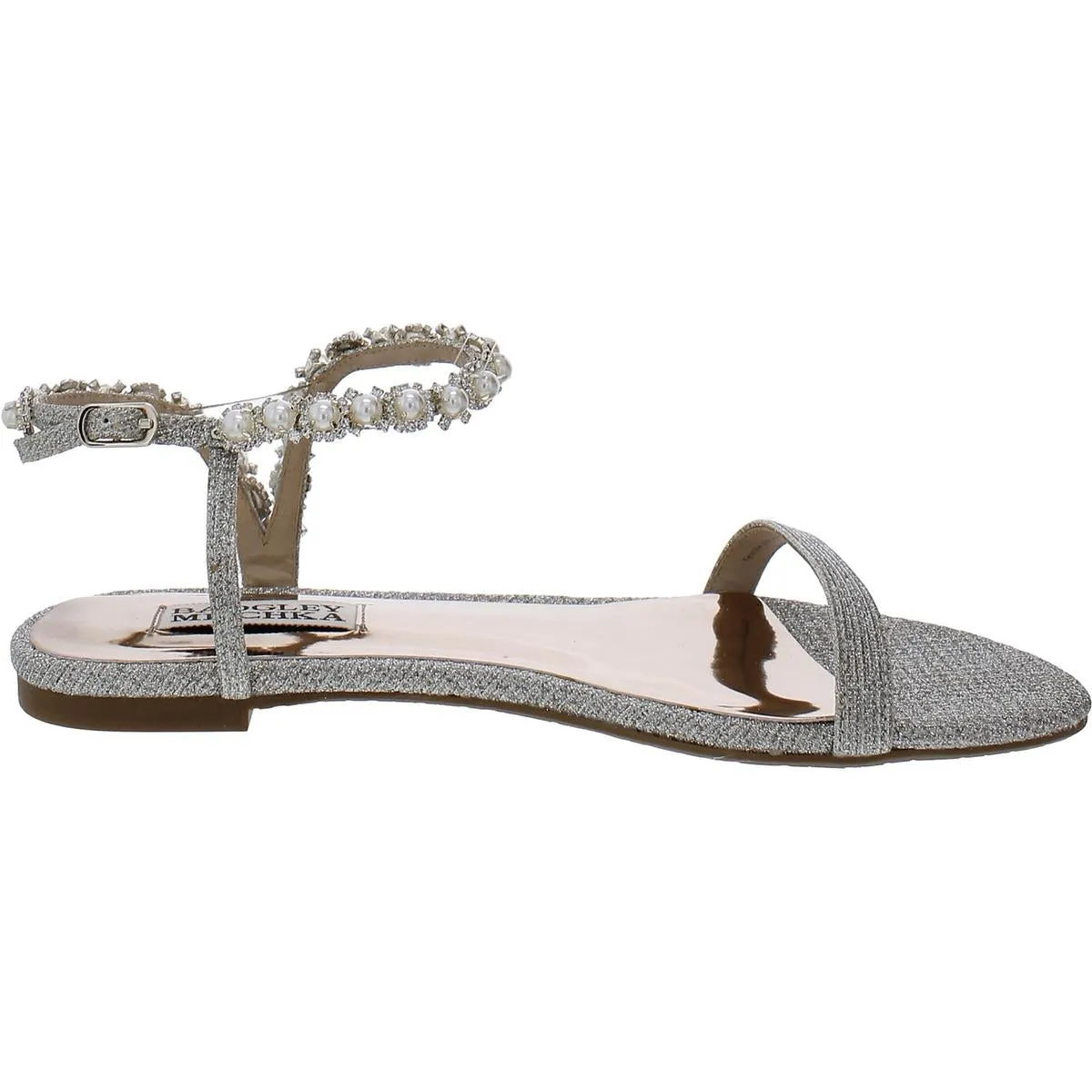 Klare Womens Embellished Strap Fat Ankle Strap
