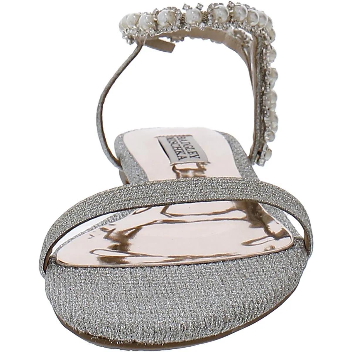 Klare Womens Embellished Strap Fat Ankle Strap